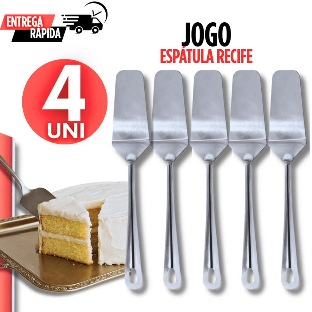 Espátula Reta de bolo Aço Inox Qualidade Premium Utensílios Cozinha Bolo, Lasanha, Torta Confeitaria