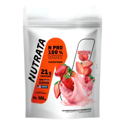 Whey Concentrado NPRO 900G Refil Morango - Nutrata