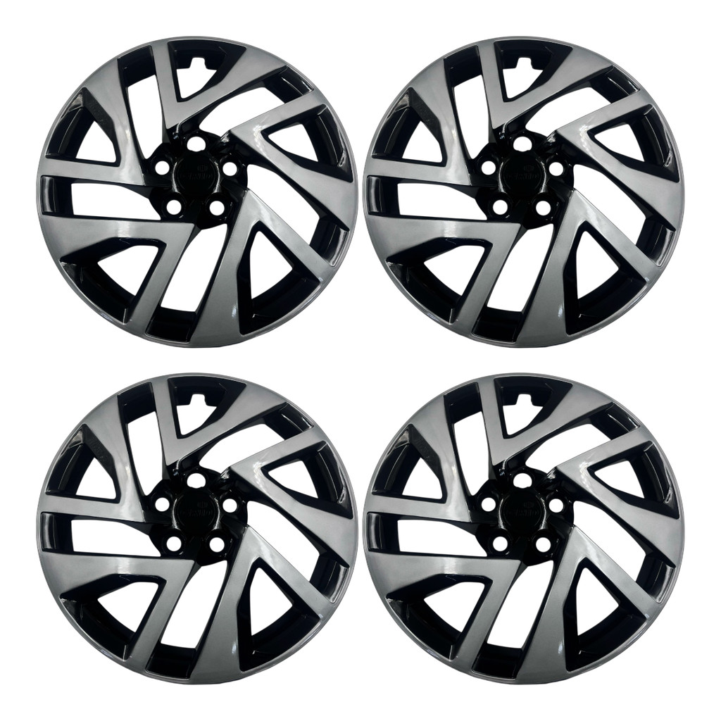 Jogo Calota Aro 15 Polo Virtus 2023 Preto com Prata Modelo Esportivo em Oferta na Shopee