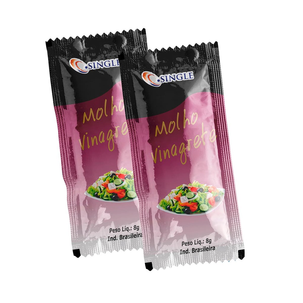 Molho Vinagrete Sachê -  Cx com 200 un - Single - Sache de Molho Vinagrete tipo Italiano p/ Saladas em Oferta na Shopee