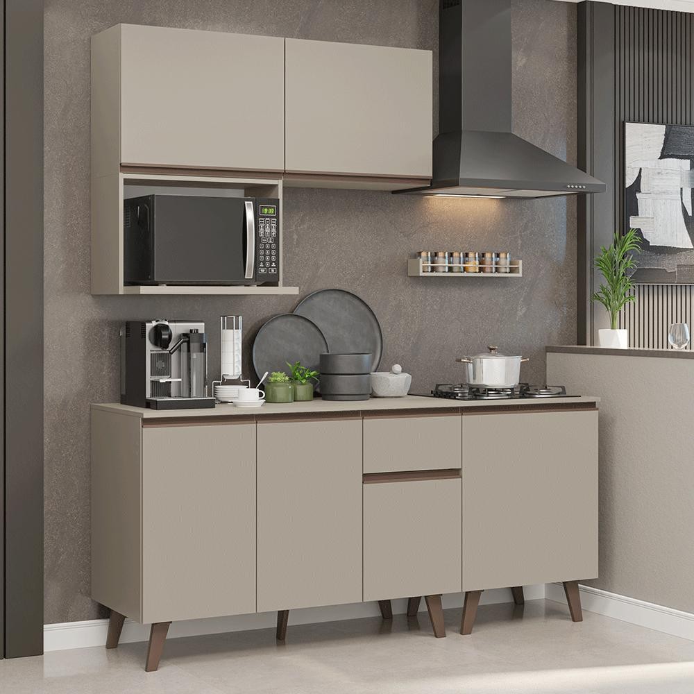 Armário de Cozinha Compacta 180 cm  Nice Madesa 02 em Oferta na Shopee