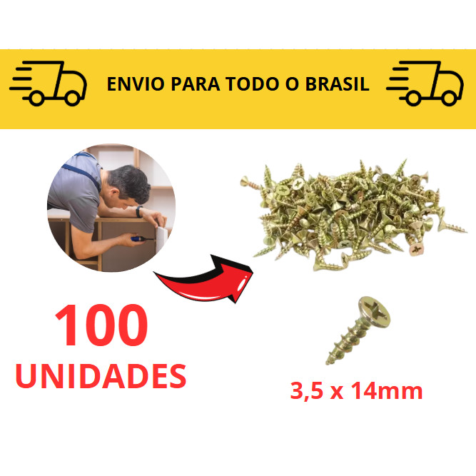 Kit 10 a 100 unidades  Parafuso para Madeira Chipboard / Philips/ Parafusos / parafuso estrela