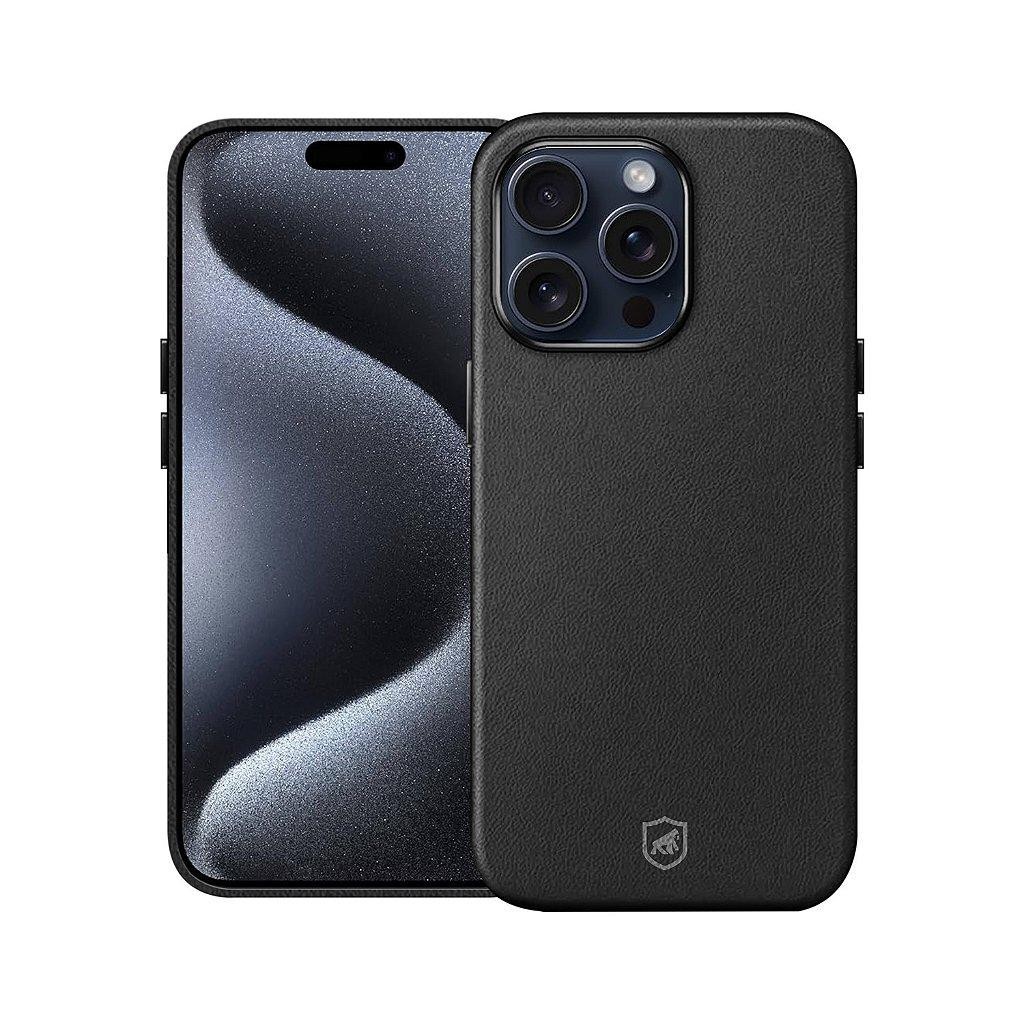 Capa Case Capinha para iPhone 15 Pro Max Couro Dual Magsafe Proteção e Elegância - Preta - Gshield - Mobile & Gadgets