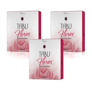 Kit 3 unid - Deo Colônia Tabu Flores 60Ml em Oferta na Shopee