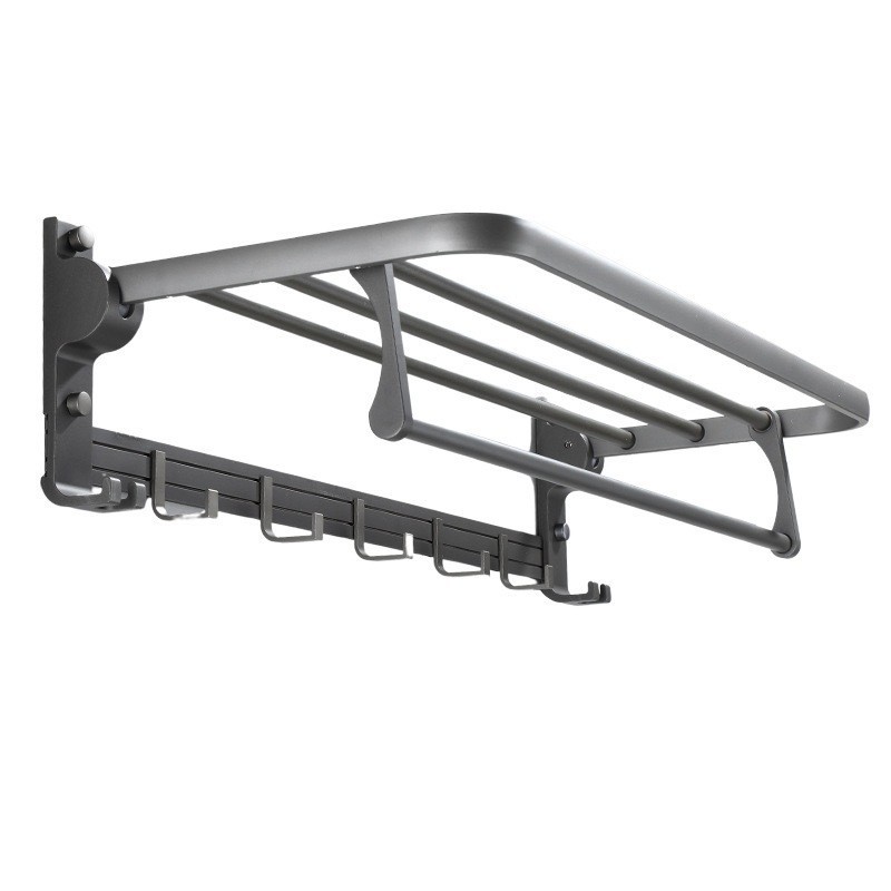 Suporte De Toalha Com Gancho Duplo Reforçado Organizador de Banheiro Otimiza o Espaço em Oferta na Shopee