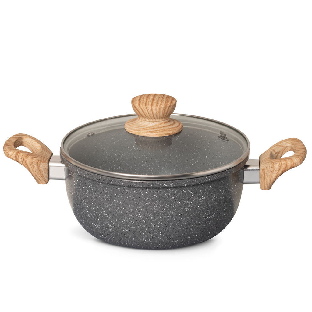 Caçarola 7,5 Litros Com Tampa Cerâmica Marble Edition Dark Grey - Home Appliances