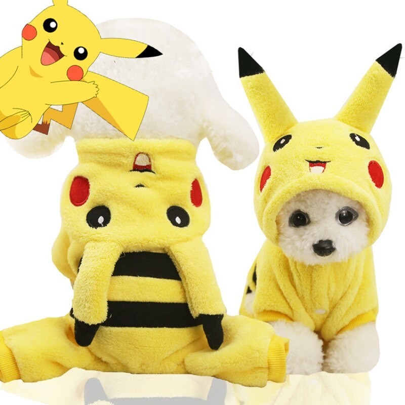 CASACO FANTASIA PIKACHU POKEMON ANIME ROUPA PET CACHORRO GATO