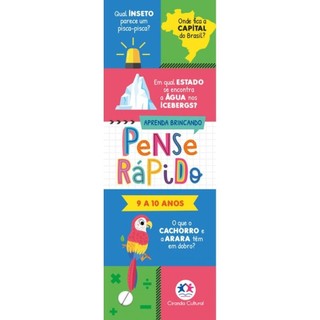 Livro Flash cards Pense rápido -  9 a 10 anos em Oferta na Shopee