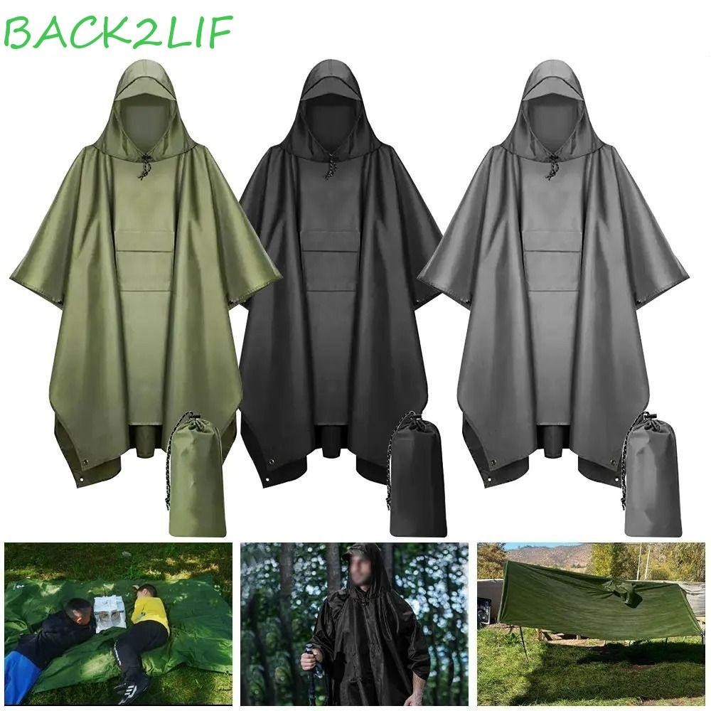 BACK2LIF Ciclismo Poncho De Chuva , Capa Leve Com Capuz De Bolso Frontal Durável Unisex Adulto Portátil Tenda Para Escalada