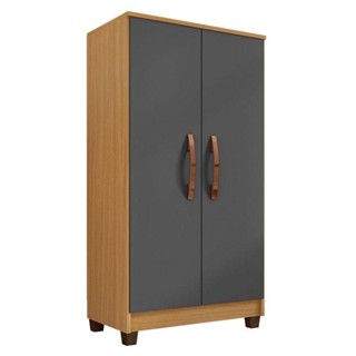 Armário Multiuso Recife Carvalho Americano Grafite - Incorplac em Oferta na Shopee