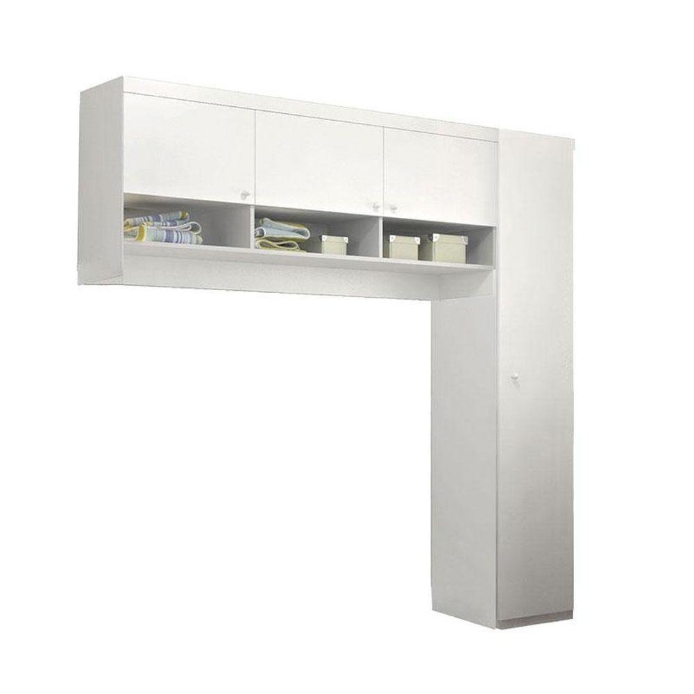 Guarda Roupa Infantil Eloisa 1 Porta Com Modulo Aéreo Branco Brilho - Phoenix Baby em Oferta na Shopee