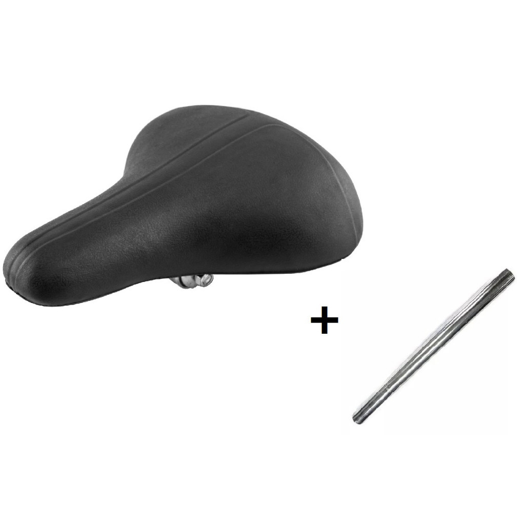 Kit Selim Bicicleta 2 Molas + Canote 22mm para Bicicleta Comum Monark Barra Circular Caloi Poti etc
