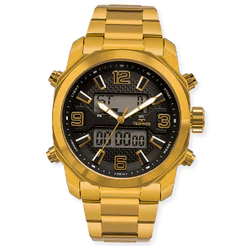 RELÓGIO TECHNOS MASCULINO DOURADO ANADIGI Y0908AAA/1P