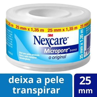 Curativo Nexcare Micropore 25MM X 1,35M Branco em Oferta na Shopee