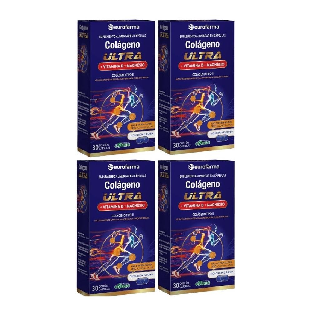 Kit Eurofarrma Colágeno Tipo II Com 4Un De 30 Cápsulas Cada em Oferta na Shopee