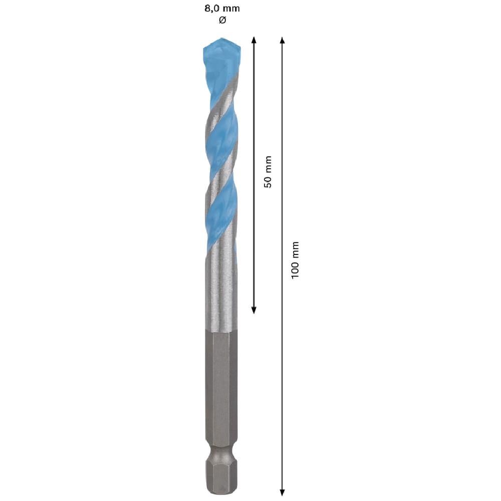 Broca Multiconstruction 8 x 50 x 100 MM Hex-9 BOSCH · foto 2
