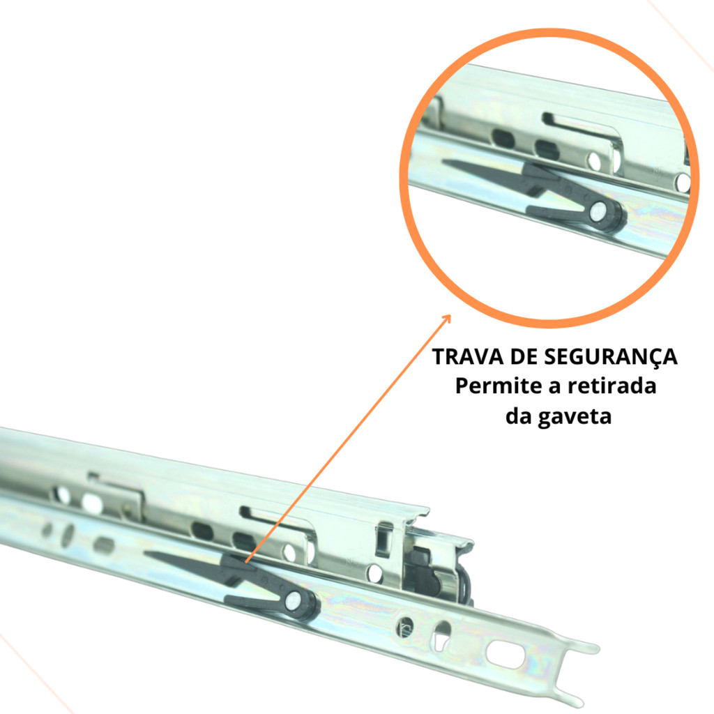 Kit 18 Corrediça Telescópica 35cm Para Gaveta Trilho 9 Pares + PARAFUSOS x