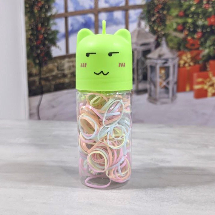 Kit Elasticos para Cabelo Silicone Diversas Cores 180 unid.