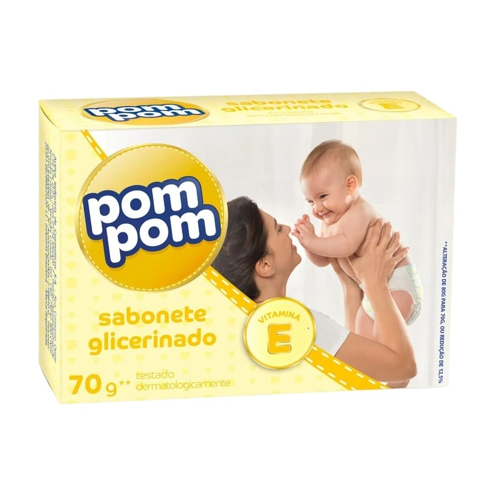 Sabonete em Barra Pom Pom Glicerinado 70g em Oferta na Shopee