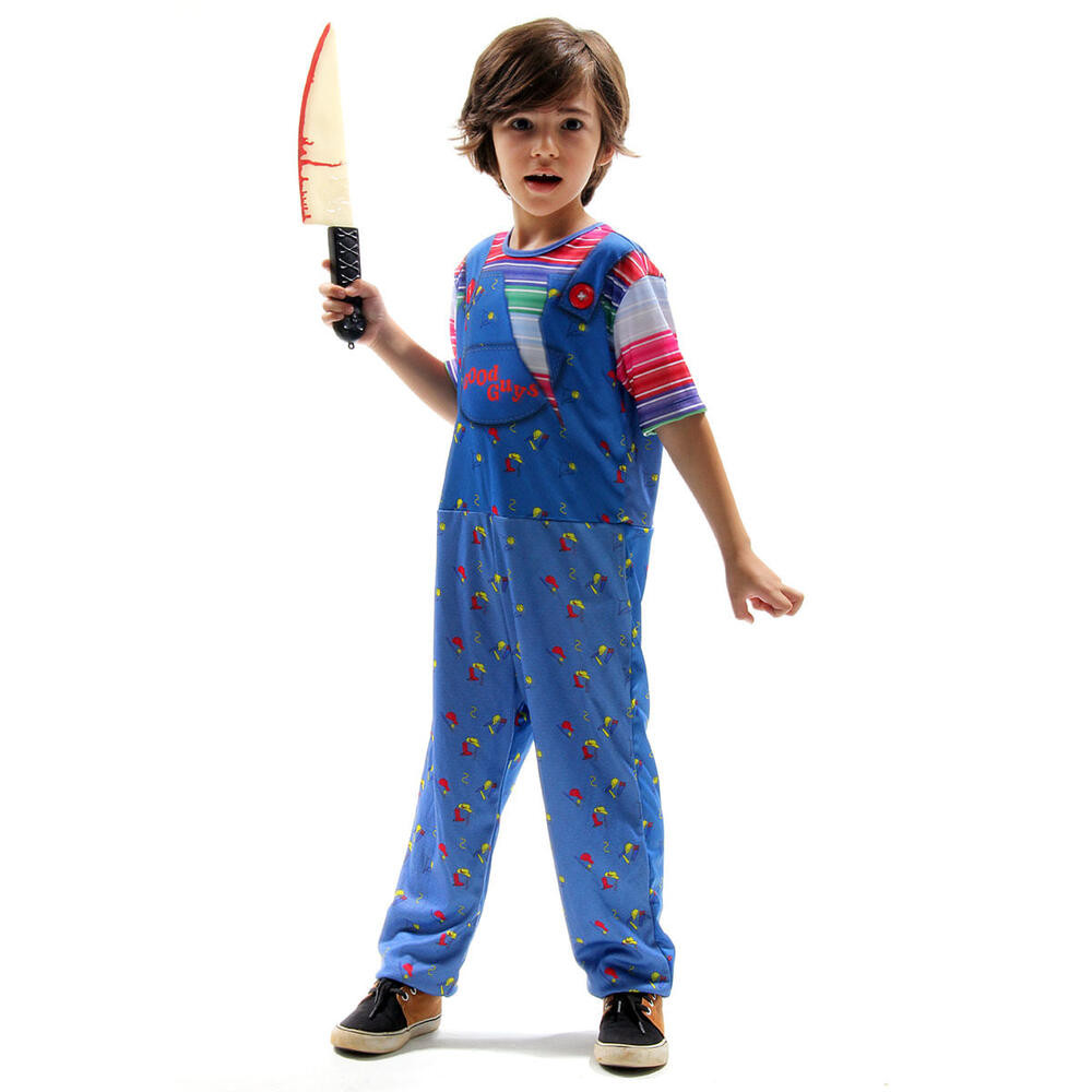 Fantasia Boneco Assassino Estampado Infantil De Halloween em Oferta na Shopee