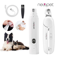 2 em 1 Moedor Elétrico Elétrico Para Unhas De Cães E Gatos / Kit De Carregamento Usb Para Animais De Estimação