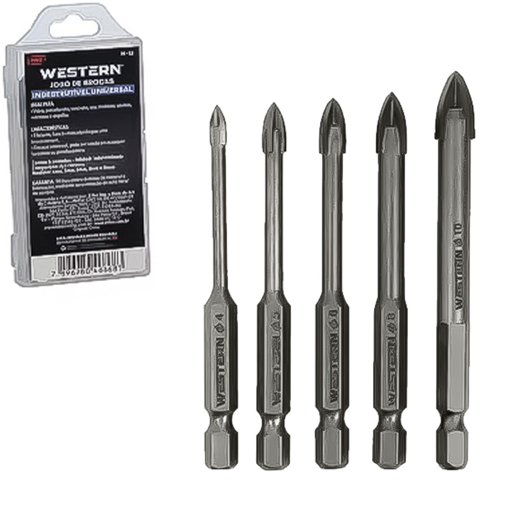 Jogo Brocas Ponta Cruzada Fechada Indestrutível Universal Fura Tudo em Oferta na Shopee