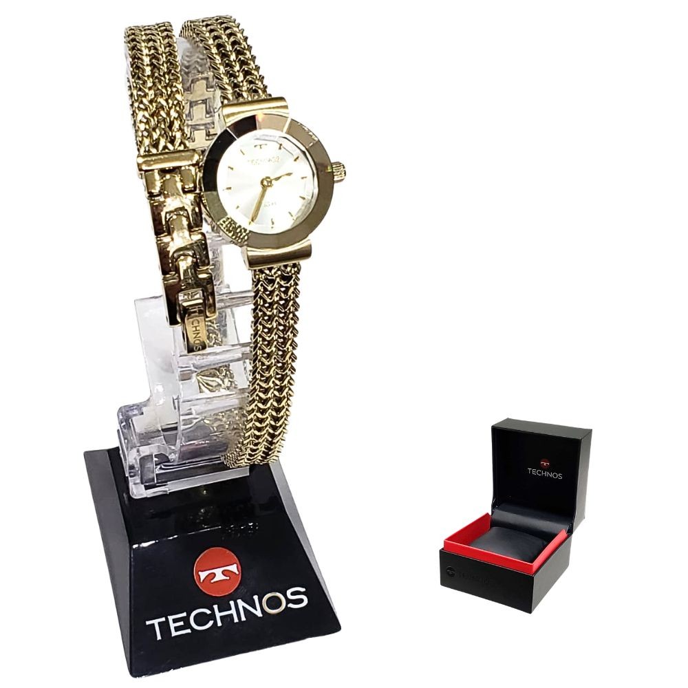 Relógio Technos Feminino Elegance Duas Voltas Mini Dourado 5Y20IP/4X