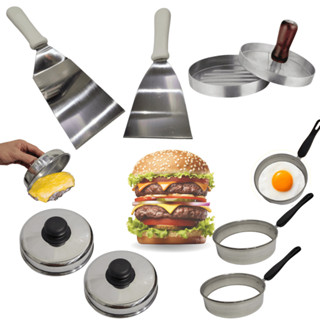 Kit Hamburgueria Lanchonete Completo Chapa de Lanche Hambúrguer Artesanal Espátula Modelador Abafado em Oferta na Shopee