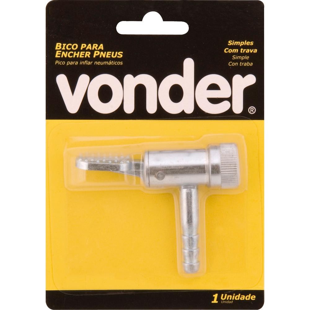 Bico para Encher Pneu com Presilha Espiga 5/16 Zincado Vonder