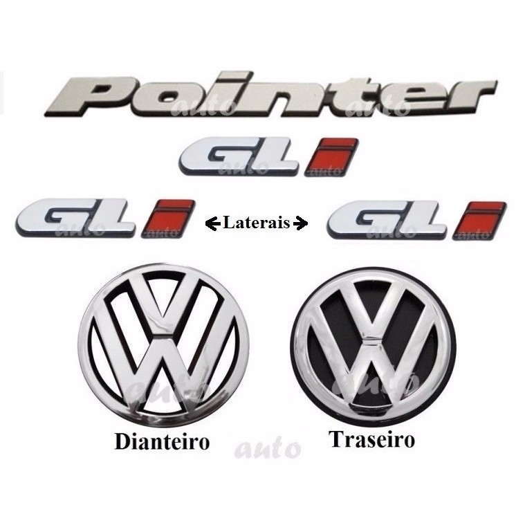 Kit Emblemas Pointer Gli + Laterais Gli - Modelo Original