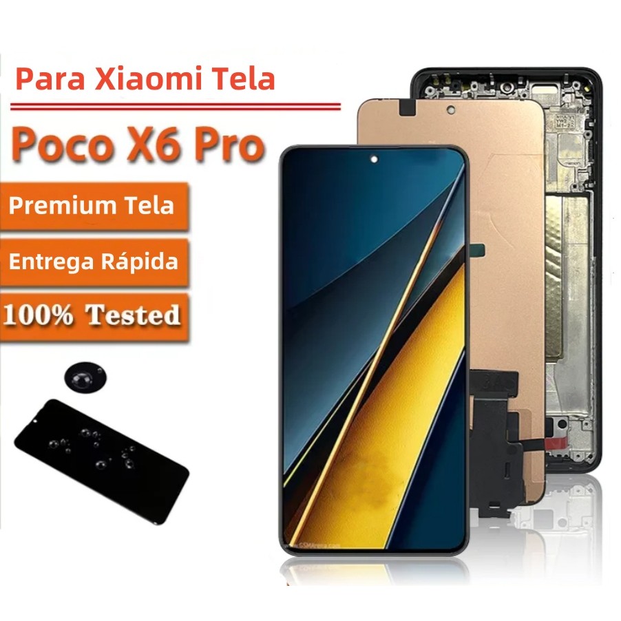 6.67" Frontal Incell Tela Para Xiaomi Poco X6 Pro 5G&K70E Compativel 2311DRK48I 