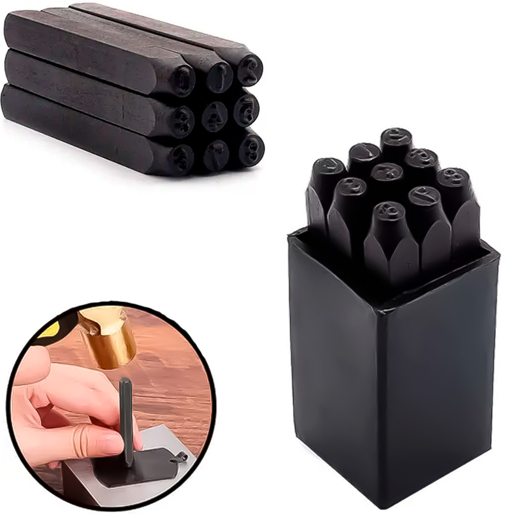 Jogo De Algarismo de Bater 4mm Marcação 9Pçs Pino Punção Em Crv - Home & Living