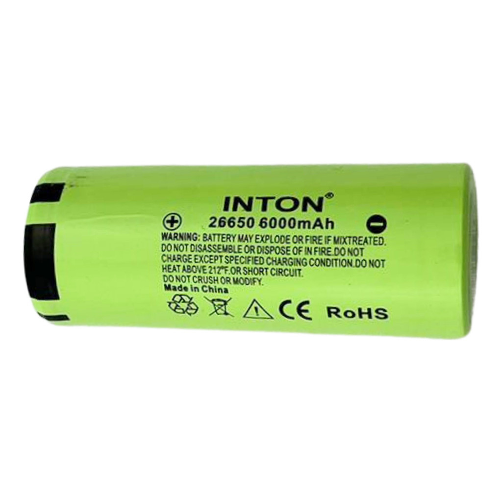 Detalhes do Pilha Bateria Inton 26650 Lanterna Mergulho Pesca Sub Tática Recarregável 6000mah