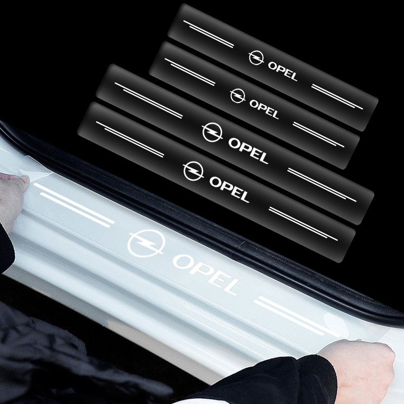 4 Pçs Carro 3D Transparente Porta Limiar Pedal Conservação Adesivo Para Opel Insignia Astra Jhg Corsa Zafira Acessórios
