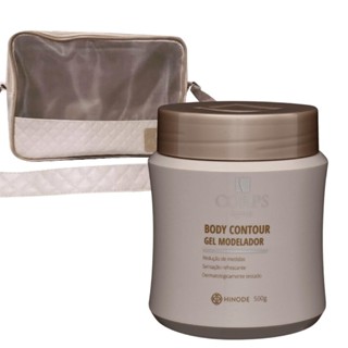 Kit Gel Redutor de Medidas Body Contour Corps Lígnea 500g + Necessaire Hinode em Oferta na Shopee