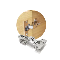 Kit c/ 10 Dobradiças com amortecedor RETA E CURVA Pressão 35mm Para Armários Móveis