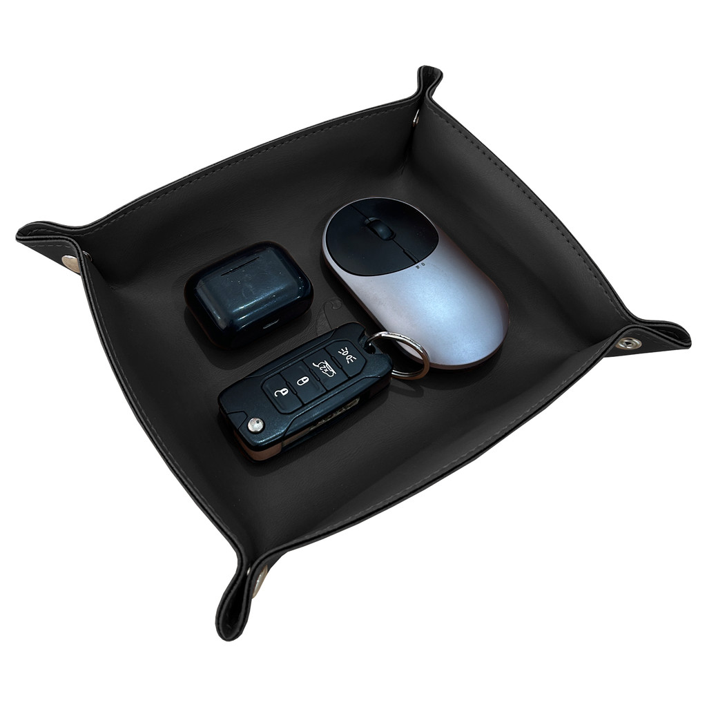 Porta Treco de mesa em Couro Sintético Premium Preto em Oferta na Shopee