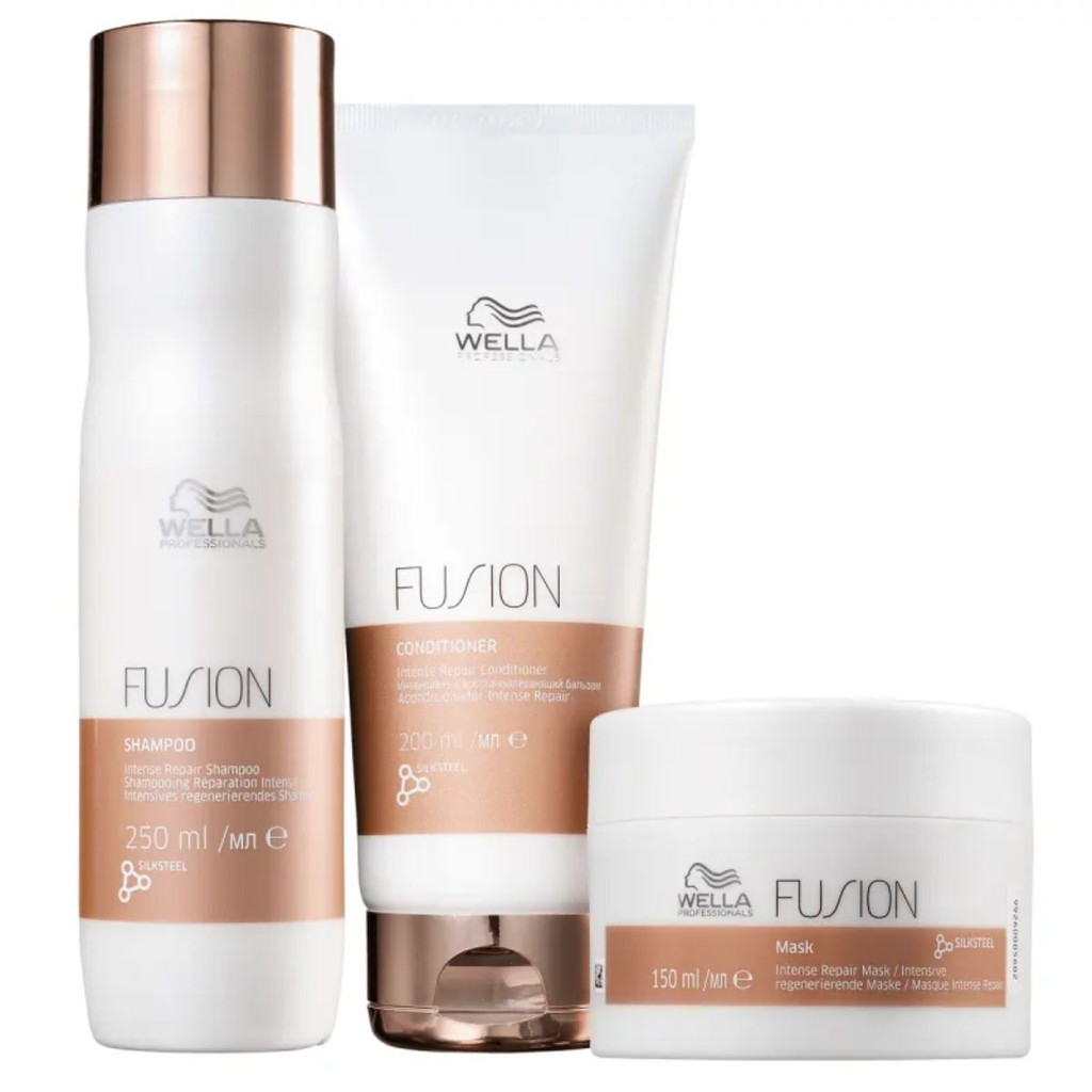 Wella Fusion Shampoo 250ml+cond 200ml-ganhe Mask - Beauty