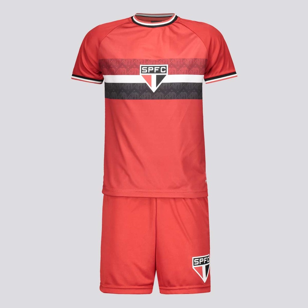 Kit São Paulo Campeão Juvenil Vermelho em Oferta na Shopee