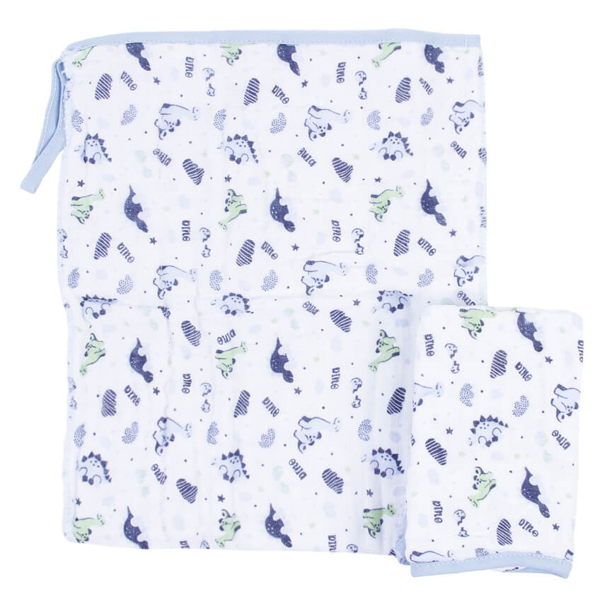 Kit Pano De Boca Gijo Soft Estampa Dino - 02 Peças em Oferta na Shopee