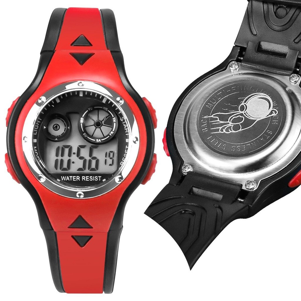 Relogio digital criança silicone qualidade premium infantil adolescente esportivo vermelho presente