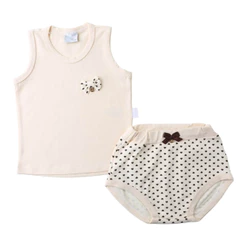 Conjunto Bebê Miniclo Regata Com Laço + Short