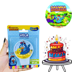 VELA GALINHA PINTADINHA FESTCOLOR (CHOCO)