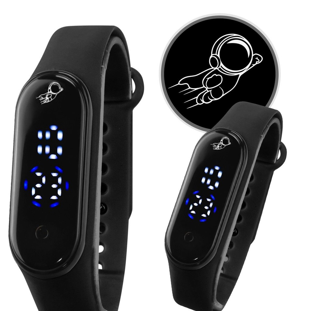 Bracelete infantil prova dagua relogio digital ajustavel silicone qualidade premium adolescente data