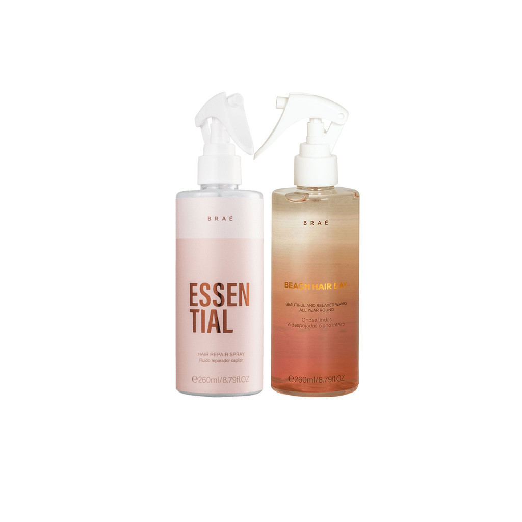 Kit Braé Beach Hair Essential Proteção Finalizadora (2 produtos) em Oferta na Shopee