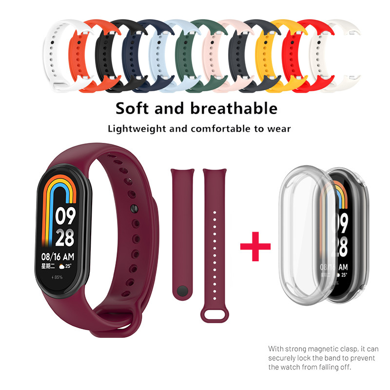 Alça 2 Em 1 + Capa De Silicone Macio Para Xiaomi Band 10/9/8 Miband 9 em Oferta na Shopee