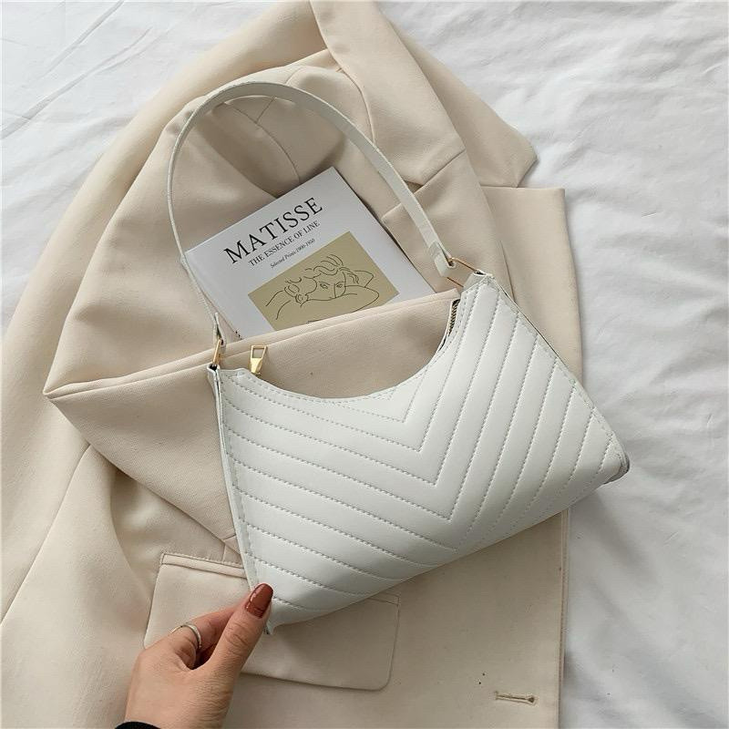 Bolsa Feminina Baguete Pequena De Ombro Bordado Tiracolo Moda Blogueira