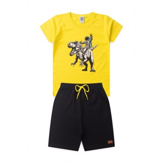 Conjunto Masculino Infantil Dino No Espaço em Oferta na Shopee