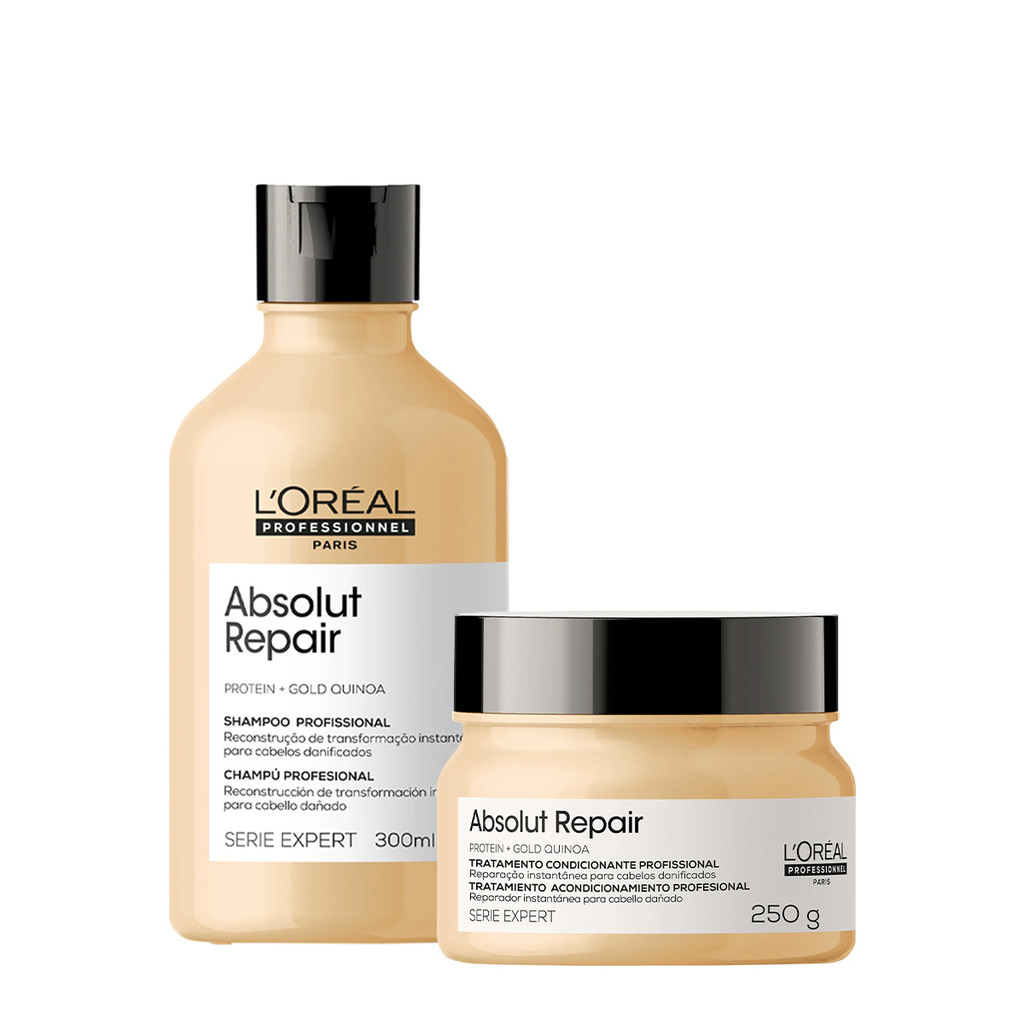 Kit L'Oréal Professionnel Serie Expert Absolut Repair Shampoo e Máscara P (2 produtos) em Oferta na Shopee
