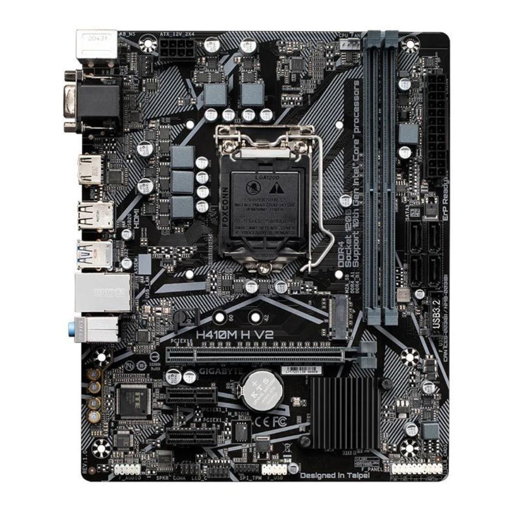 Placa Mae Intel Gigabyte H410m H V2 Ddr4 LGA1200 Matx M.2 Nvme Vga Hdmi - Computers & Accessories